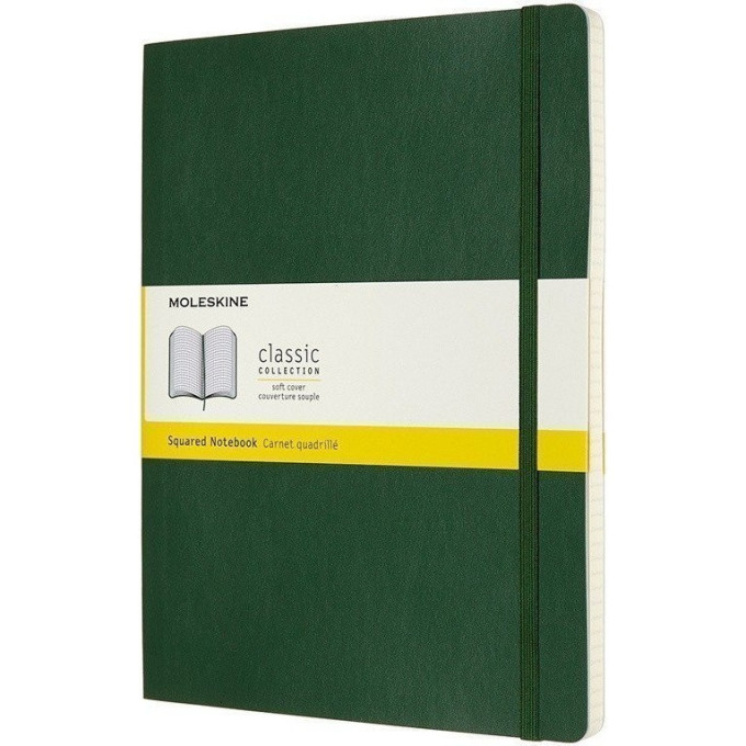 Блокнот MOLESKINE Classic Soft Pocket, клетка, зелёный QP612K15